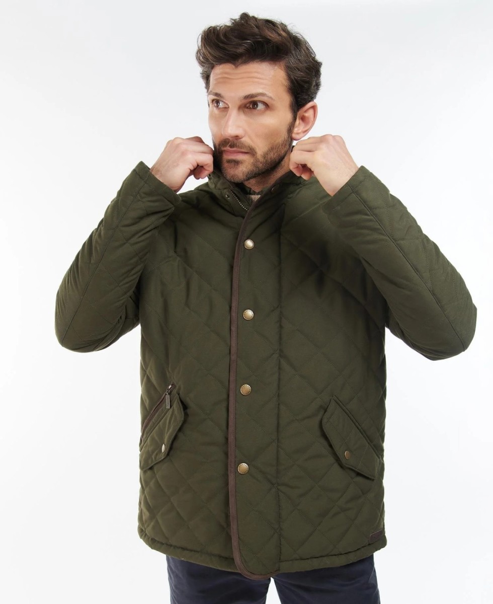 Barbour Waterproof Shoveler Quilt Olive - Simpsons of Cornwall