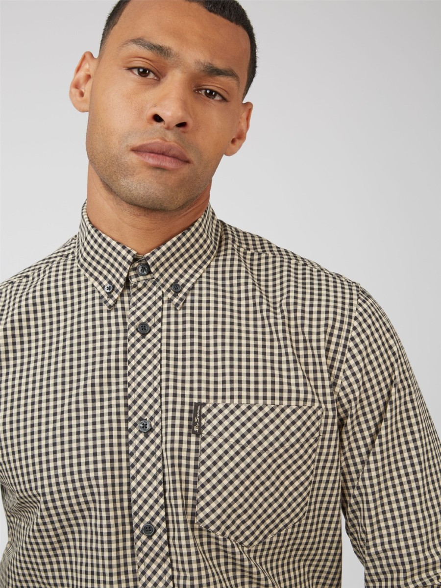 Ben Sherman L/S Shirt Black - Simpsons of Cornwall