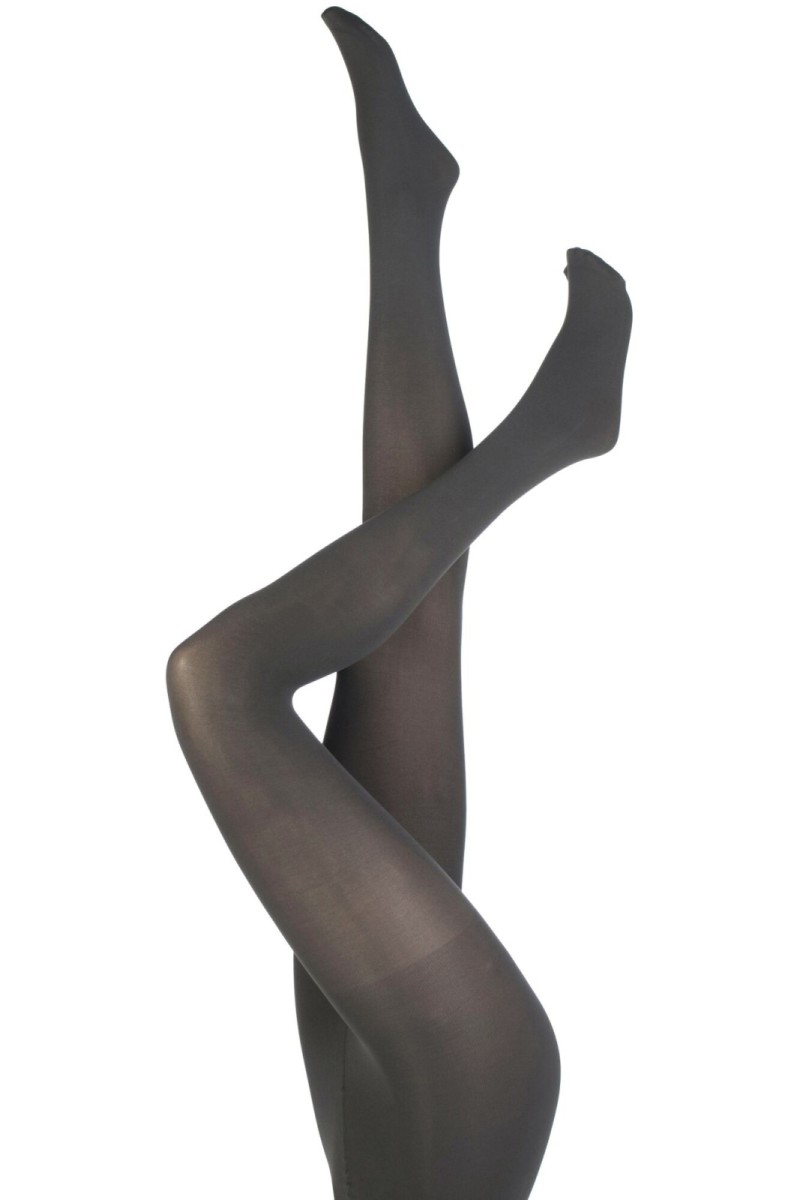 Grey 60 Denier Opaque Tights - Simpsons of Cornwall