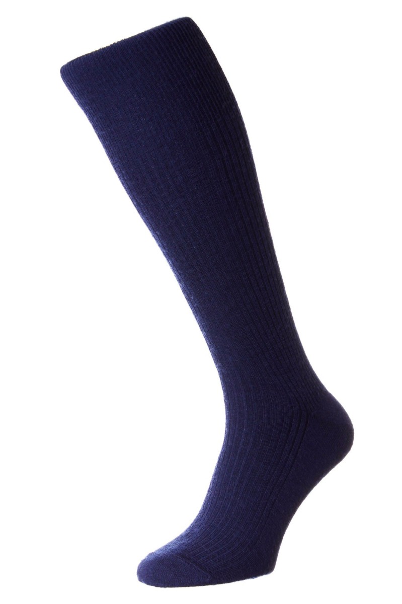 HJ 75 Hall Half Hose 6-11 Navy - Simpsons of Cornwall