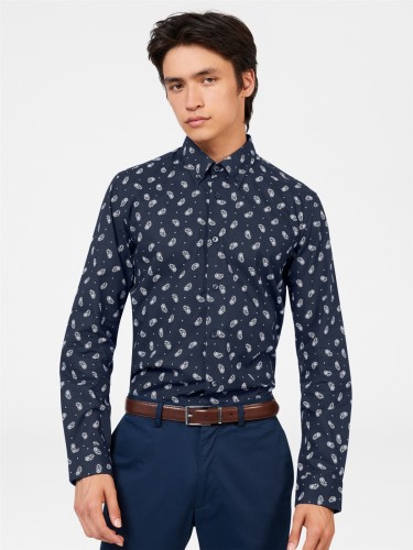 その他 TEN PAISLEY S/S BLUE L Ben Sherman Paisley L/S Shirt - Dk Navy - Simpsons of Cornwall
