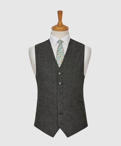 LA Smith Wool Waistcoat Grey Simpsons of Cornwall