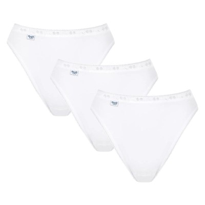 Sloggi Basic Tai-Ladies 95% Cotton Briefs-3 Pair Pack – Whites of