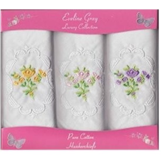 3 Pk Hankies- Floral (Assortment)