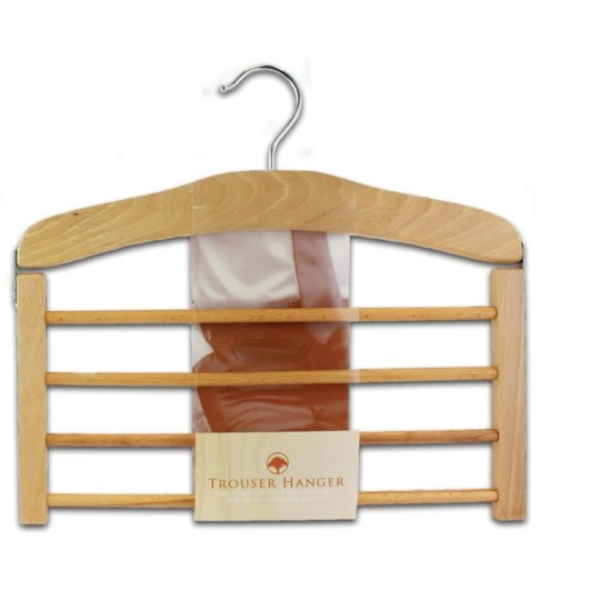 4 Rail Trouser Hanger- Beech