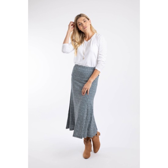Ares Printed JerseyA line Maxi- Navy 