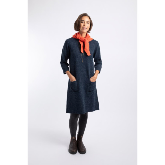 Astra Knitted Dress- Navy
