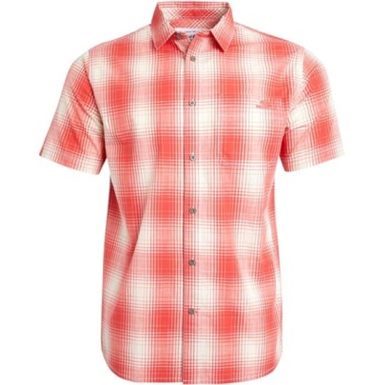 Avalon S/s Poplin Checked Shirt Hot Coral
