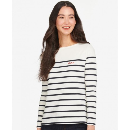 Barbour Bradley Top - Cloud/ Navy