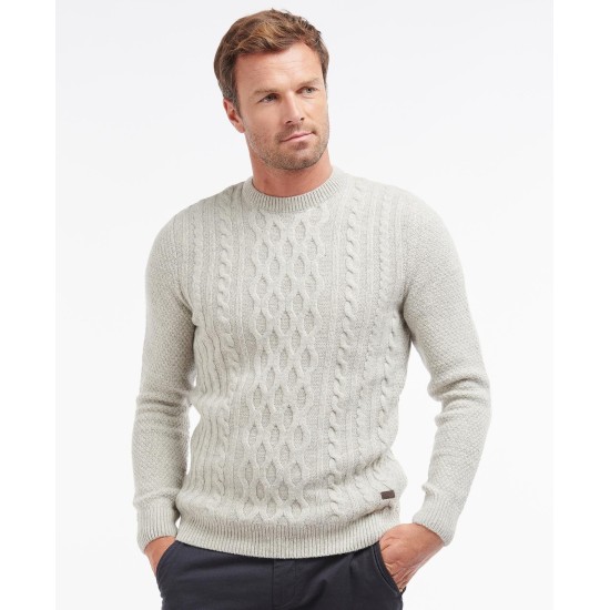 Barbour Chunky Cable Crew Fog