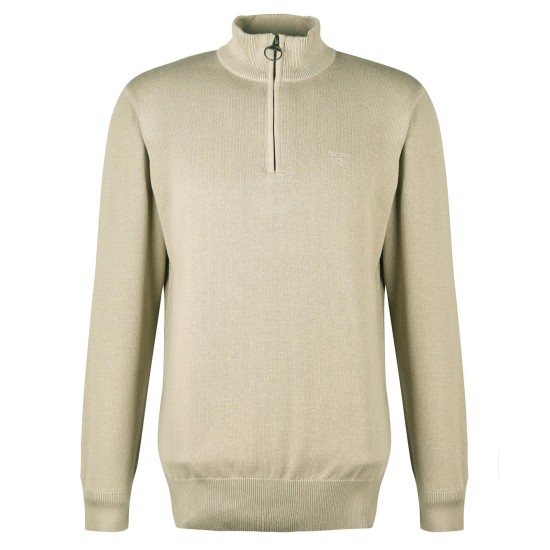Barbour Cotton 1/2 Zip - Washed Stone