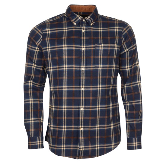 Barbour blue shirt outlet