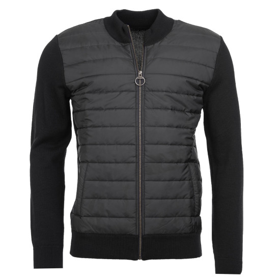 Barbour Essential Carne Baffle Knitted Jumper- Black