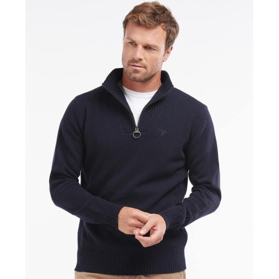 Barbour Essential Lambswool 1/2 Zip Navy
