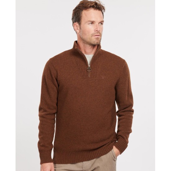 Barbour Essential Lambswool 1/2 Zip SandStone
