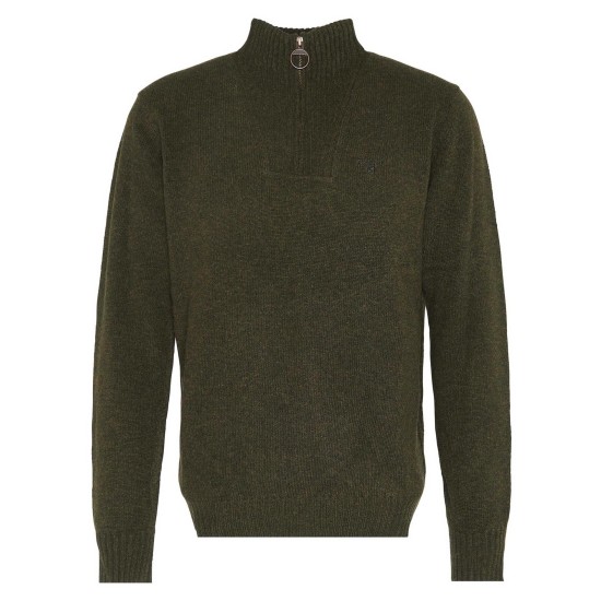 Barbour Essential Lambswool 1/2 Zip Seaweed