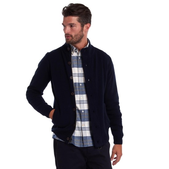 Barbour Essential Patch Zip Thru- Navy