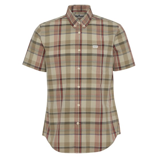 Barbour Hillway S/S Tailored Shirt- Washed Stone
