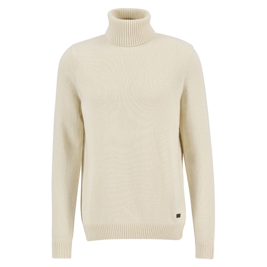 Barbour Kelp Roll Neck Jumper- Whisper White