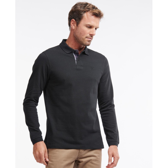 Barbour L/s Sports Polo Black