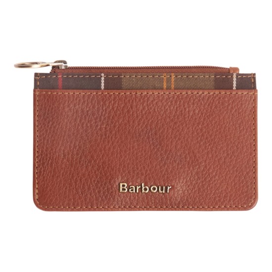 Barbour Laire Leather Card Holder- Brown