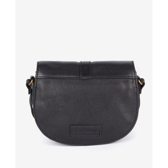 Barbour Laire Leather Saddle Bag- Black