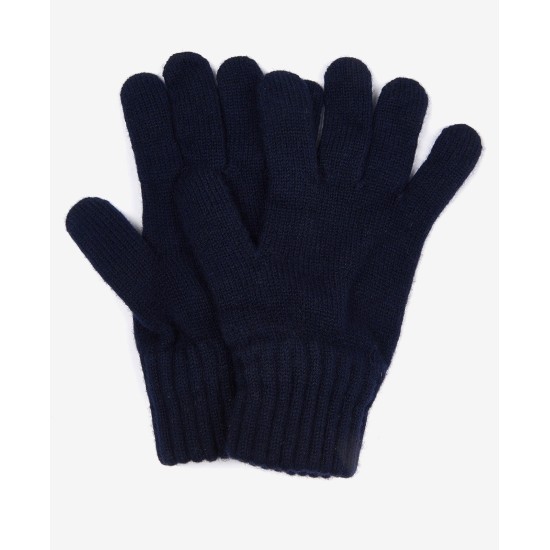 Barbour Lambswool Gloves Navy