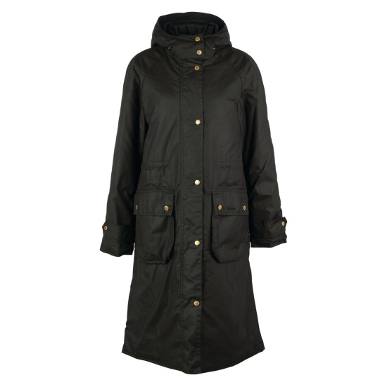 Barbour Long Cannich Wax Jacket- Black
