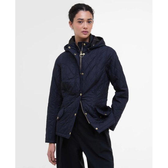 Barbour Millfire Quilted Jacket- Navy
