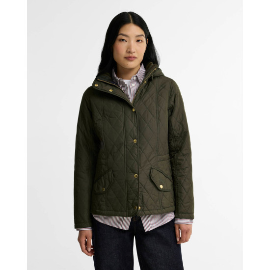 Barbour Millfire Quilted Jacket- Olive