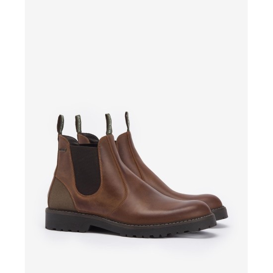 Barbour W/P Patton Chelsea Boot- Teak