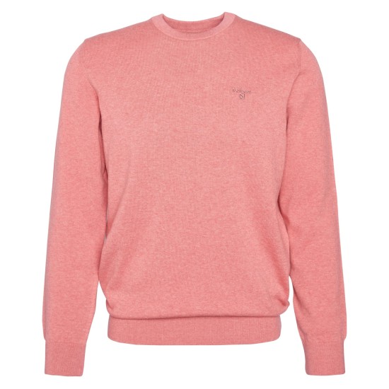 Barbour Pima Cotton Crew- Pink Clay