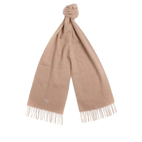 Barbour Plain Lambswool Scarf Lt Brown