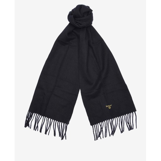Barbour Plain Lambswool Scarf Black