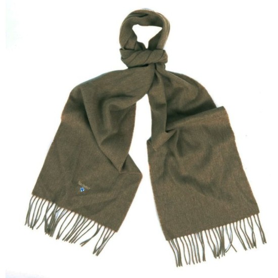 Barbour Plain Lambswool Scarf Fossil