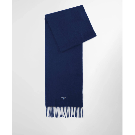 Barbour Plain Lambswool Scarf Navy