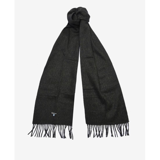 Barbour Plain Lambswool Scarf Seaweed