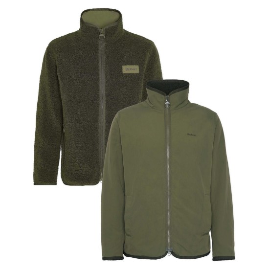 Barbour Reversible Fleece Jacket- Fern