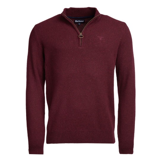 Barbour Tisbury Half Zip Jumper- Ruby