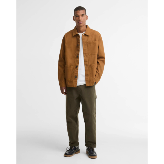 Barbour Trimmed Washed Overshirt- Cinnamon