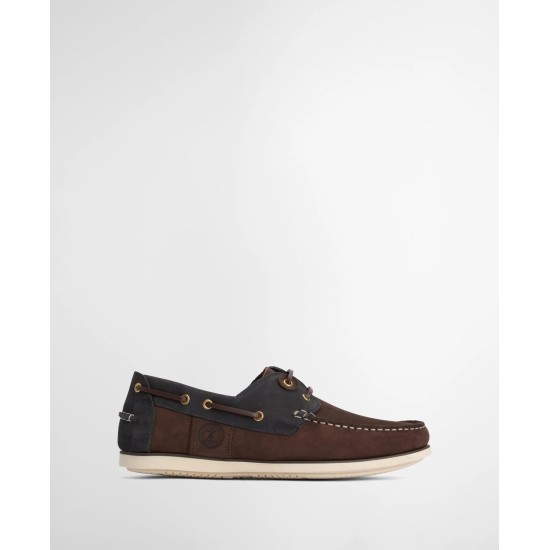Barbour Wake Boat Shoe- Brown/Navy