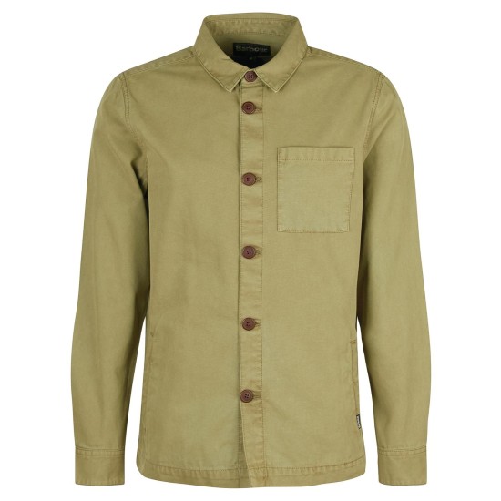 Barbour Washed Overshirt Bleached Olive