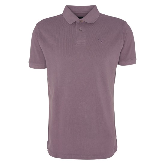 Barbour Washed Sports Polo- Purple Slate