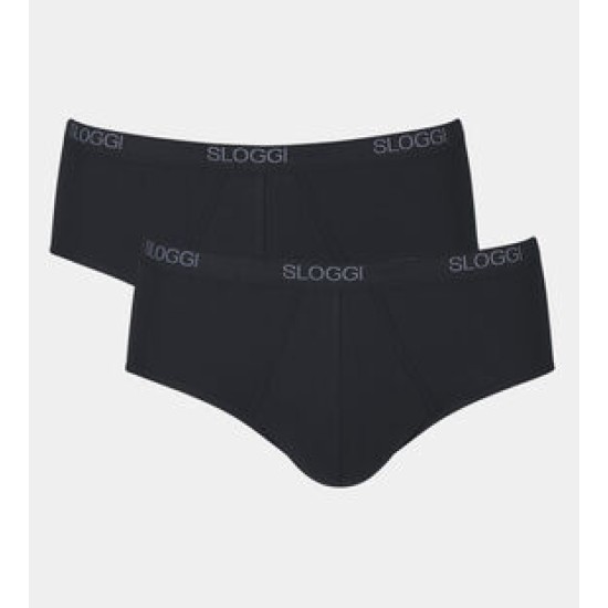 Basic + Midi Briefs 2pk Black