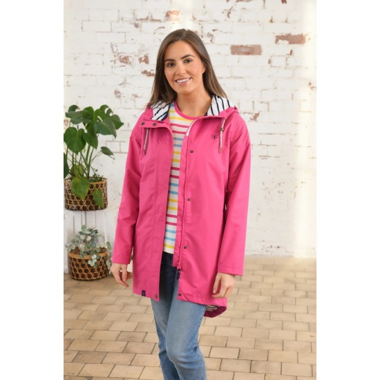 Beachcomber Long W/P Jacket- Azalea Pink