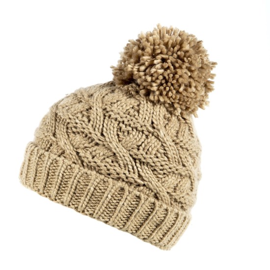 Bella Pompom Hat - Camel