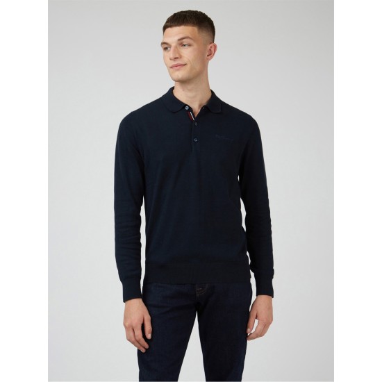 Ben Sherman L/s Polo Dk Navy