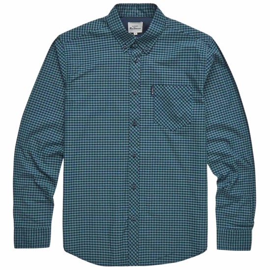 Ben Sherman L/S Shirt Dk Emerald