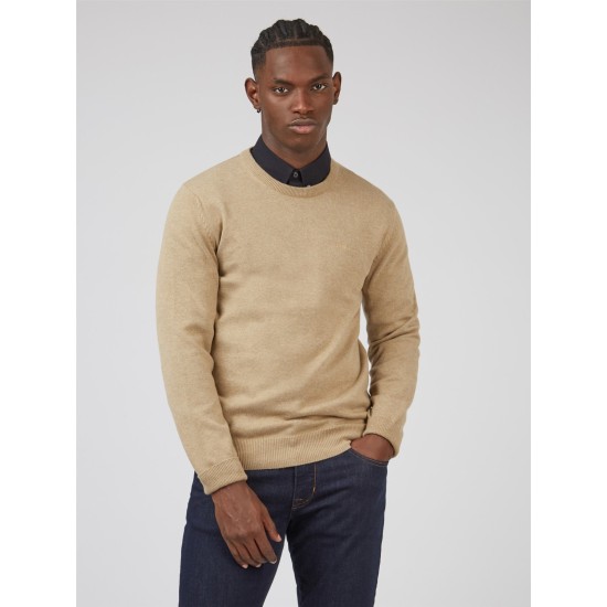Ben Sherman Signature Knitted Crew Sand
