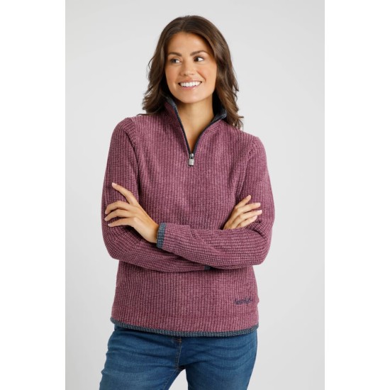 Beyonce Eco 1/4 Grid Fleece - Dark Violet